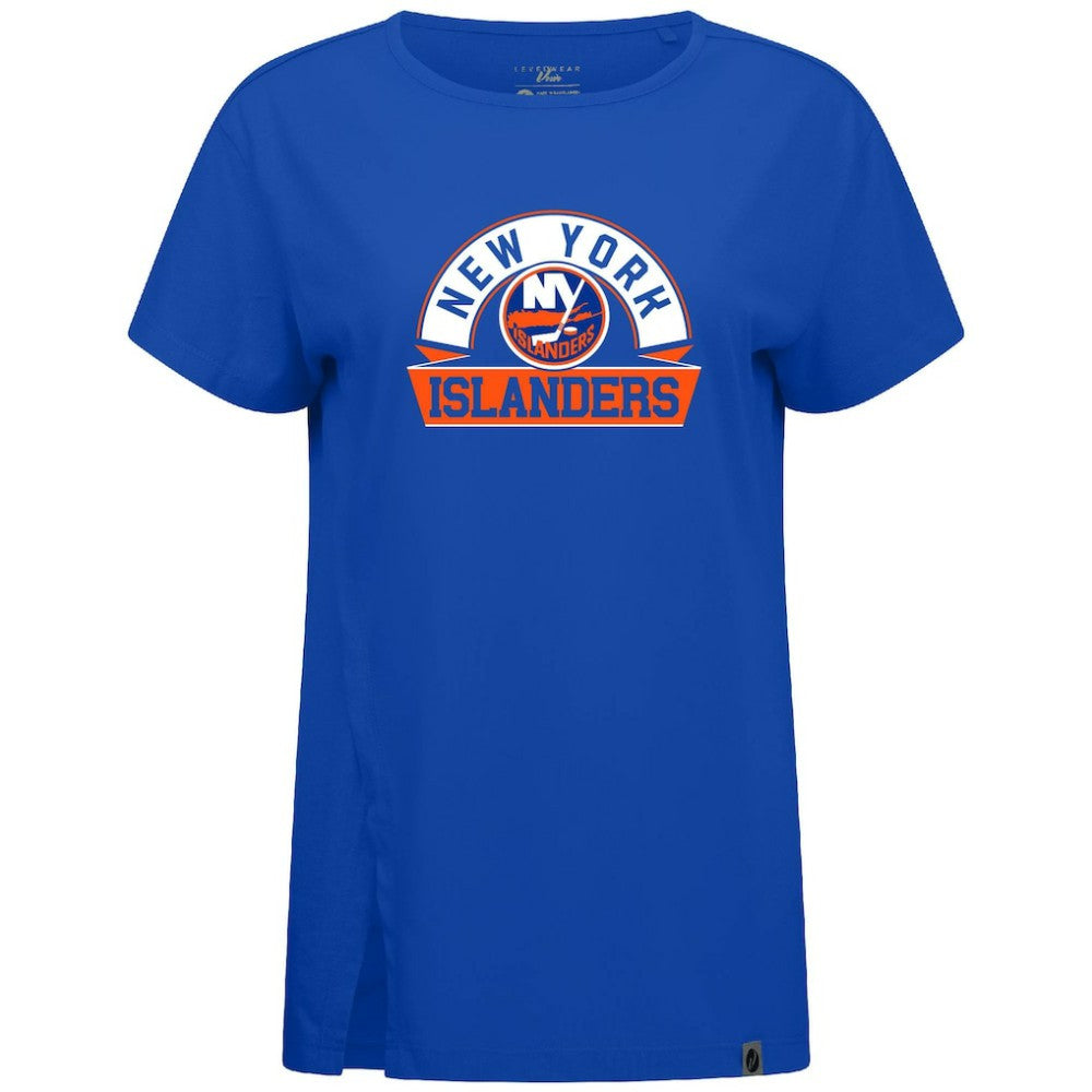 New York Islanders Levelwear Women's Influx Banner Arch T-Shirt - Royal - NHL