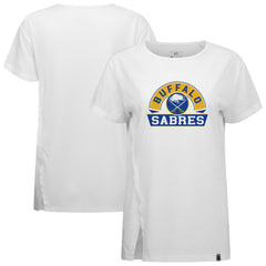 Buffalo Sabres Levelwear Women's Influx Banner Arch T-Shirt - White - NHL