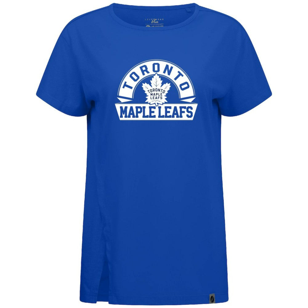 Toronto Maple Leafs Levelwear Women's Influx Banner Arch T-Shirt - Royal - NHL