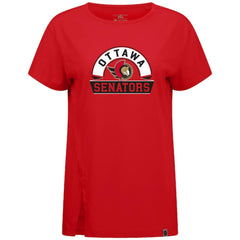 Ottawa Senators Levelwear Women's Influx Banner Arch T-Shirt - Red - NHL