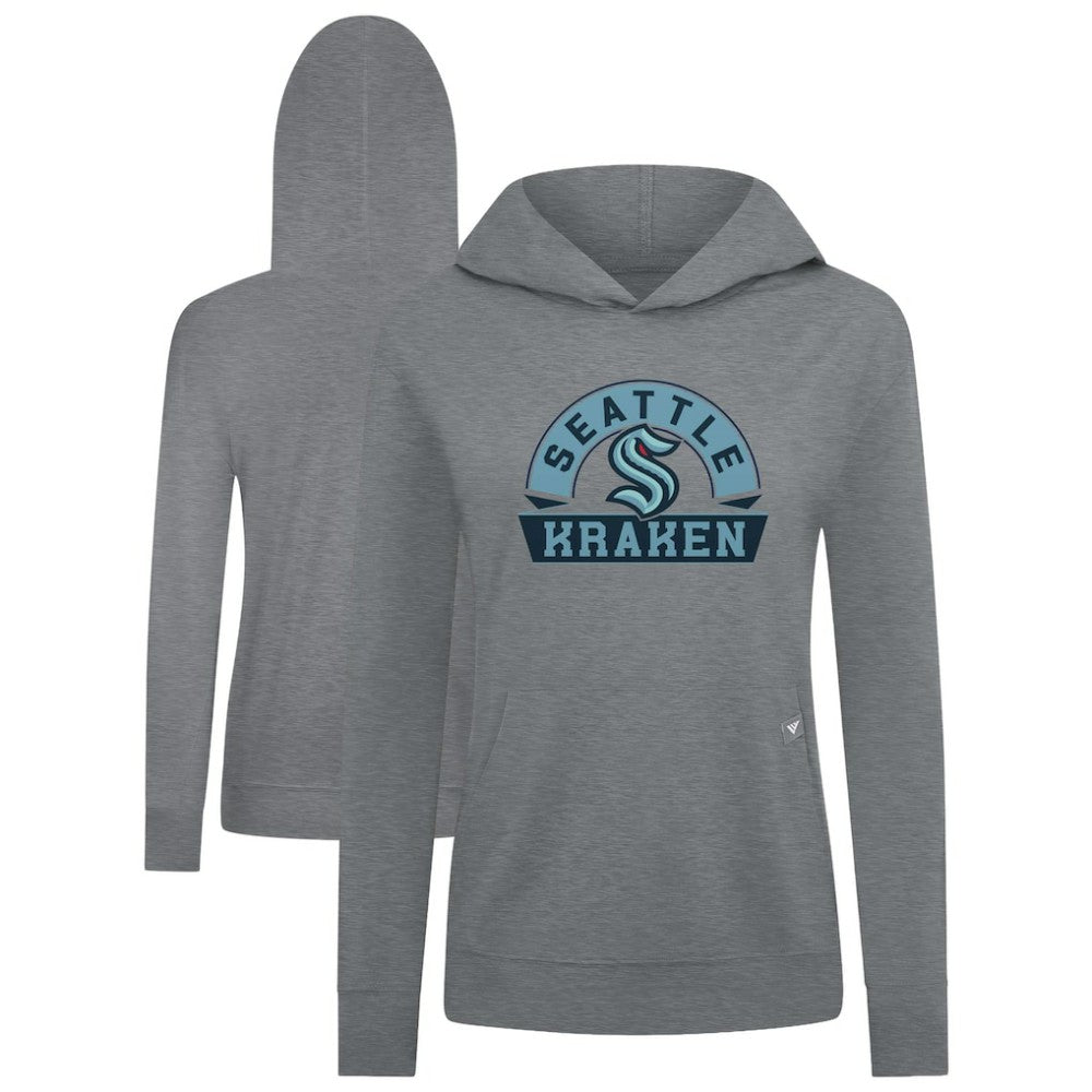 Seattle Kraken Levelwear Women's Relay Banner Arch Pullover Hoodie - Gray - NHL