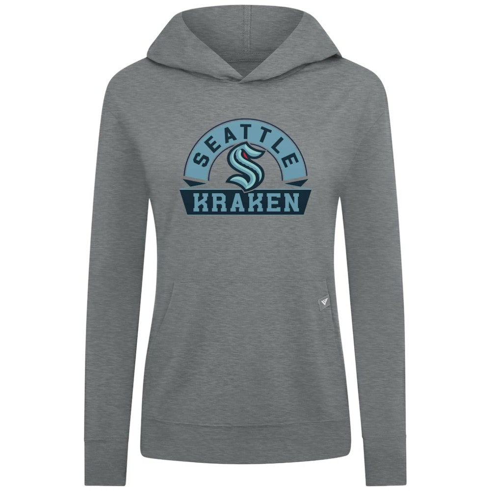 Seattle Kraken Levelwear Women's Relay Banner Arch Pullover Hoodie - Gray - NHL