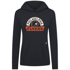 Philadelphia Flyers Levelwear Women's Relay Banner Arch Pullover Hoodie - Black - NHL