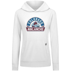 Colorado Avalanche Levelwear Women's Relay Banner Arch Pullover Hoodie - White - NHL
