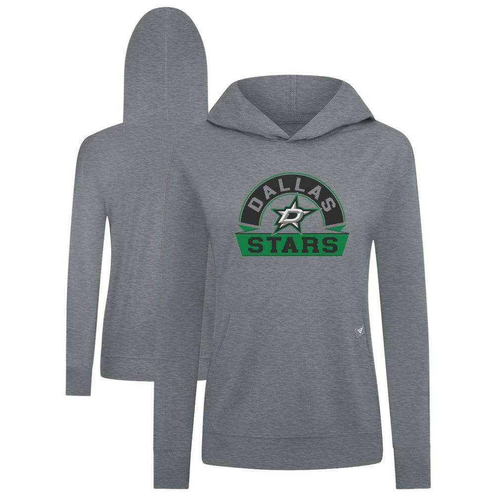 Dallas Stars Levelwear Women's Relay Banner Arch Pullover Hoodie - Gray - NHL