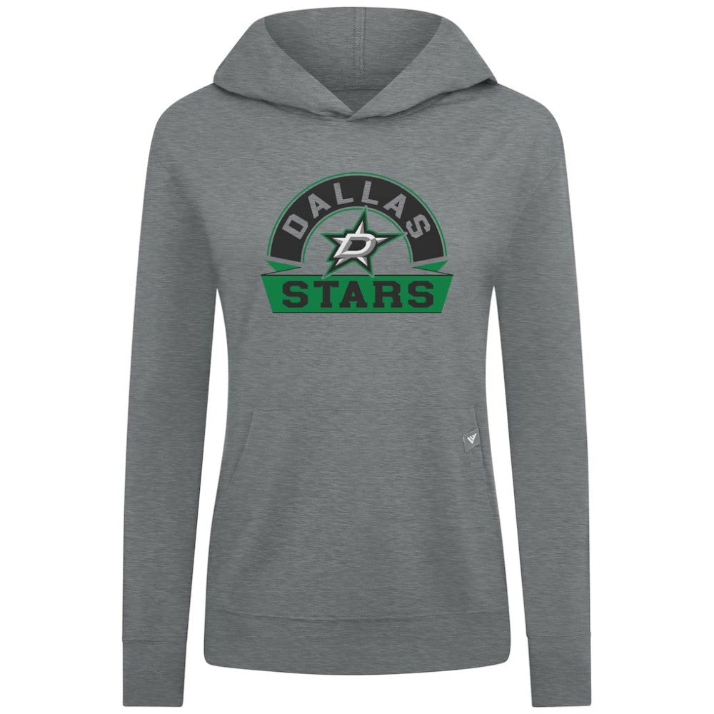 Dallas Stars Levelwear Women's Relay Banner Arch Pullover Hoodie - Gray - NHL
