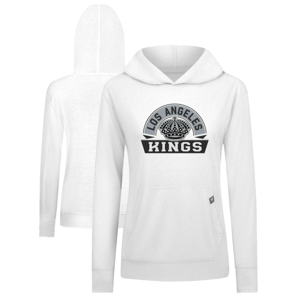 Los Angeles Kings Levelwear Women's Relay Banner Arch Pullover Hoodie - White - NHL