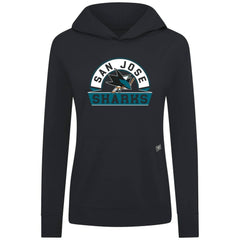 San Jose Sharks Levelwear Women's Relay Banner Arch Pullover Hoodie - Black - NHL