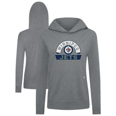 Winnipeg Jets Levelwear Women's Relay Banner Arch Pullover Hoodie - Gray - NHL