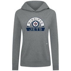 Winnipeg Jets Levelwear Women's Relay Banner Arch Pullover Hoodie - Gray - NHL