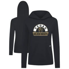 Vegas Golden Knights Levelwear Women's Relay Banner Arch Pullover Hoodie - Black - NHL