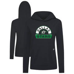 Dallas Stars Levelwear Women's Relay Banner Arch Pullover Hoodie - Black - NHL