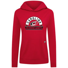 Carolina Hurricanes Levelwear Women's Relay Banner Arch Pullover Hoodie - Red - NHL