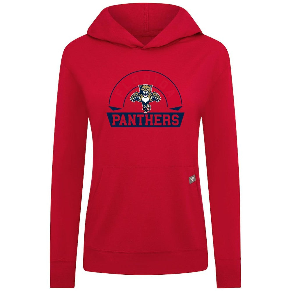 Florida Panthers Levelwear Women's Relay Banner Arch Pullover Hoodie - Red - NHL