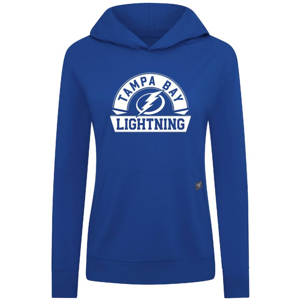 Tampa Bay Lightning Levelwear Women's Relay Banner Arch Pullover Hoodie - Royal - NHL