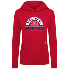 Montreal Canadiens Levelwear Women's Relay Banner Arch Pullover Hoodie - Red - NHL