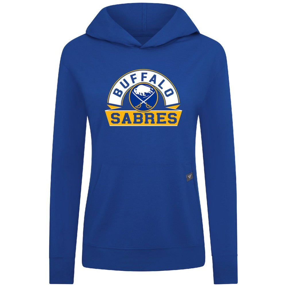 Buffalo Sabres Levelwear Women's Relay Banner Arch Pullover Hoodie - Royal - NHL