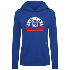 New York Rangers Levelwear Women's Relay Banner Arch Pullover Hoodie - Royal - NHL