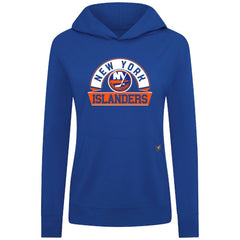 New York Islanders Levelwear Women's Relay Banner Arch Pullover Hoodie - Royal - NHL