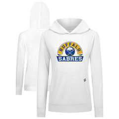 Buffalo Sabres Levelwear Women's Relay Banner Arch Pullover Hoodie - White - NHL