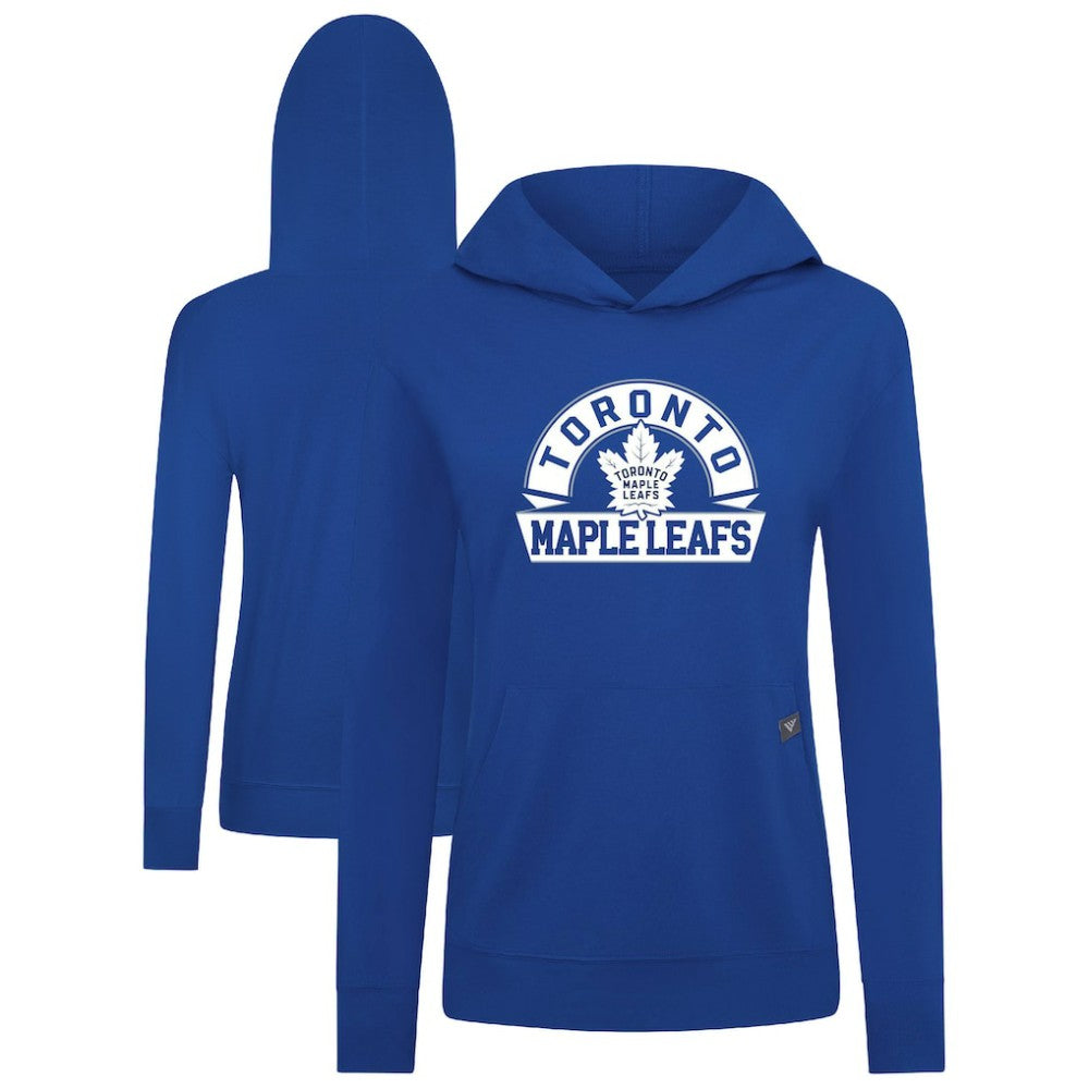 Toronto Maple Leafs Levelwear Women's Relay Banner Arch Pullover Hoodie - Royal - NHL