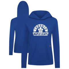 Toronto Maple Leafs Levelwear Women's Relay Banner Arch Pullover Hoodie - Royal - NHL