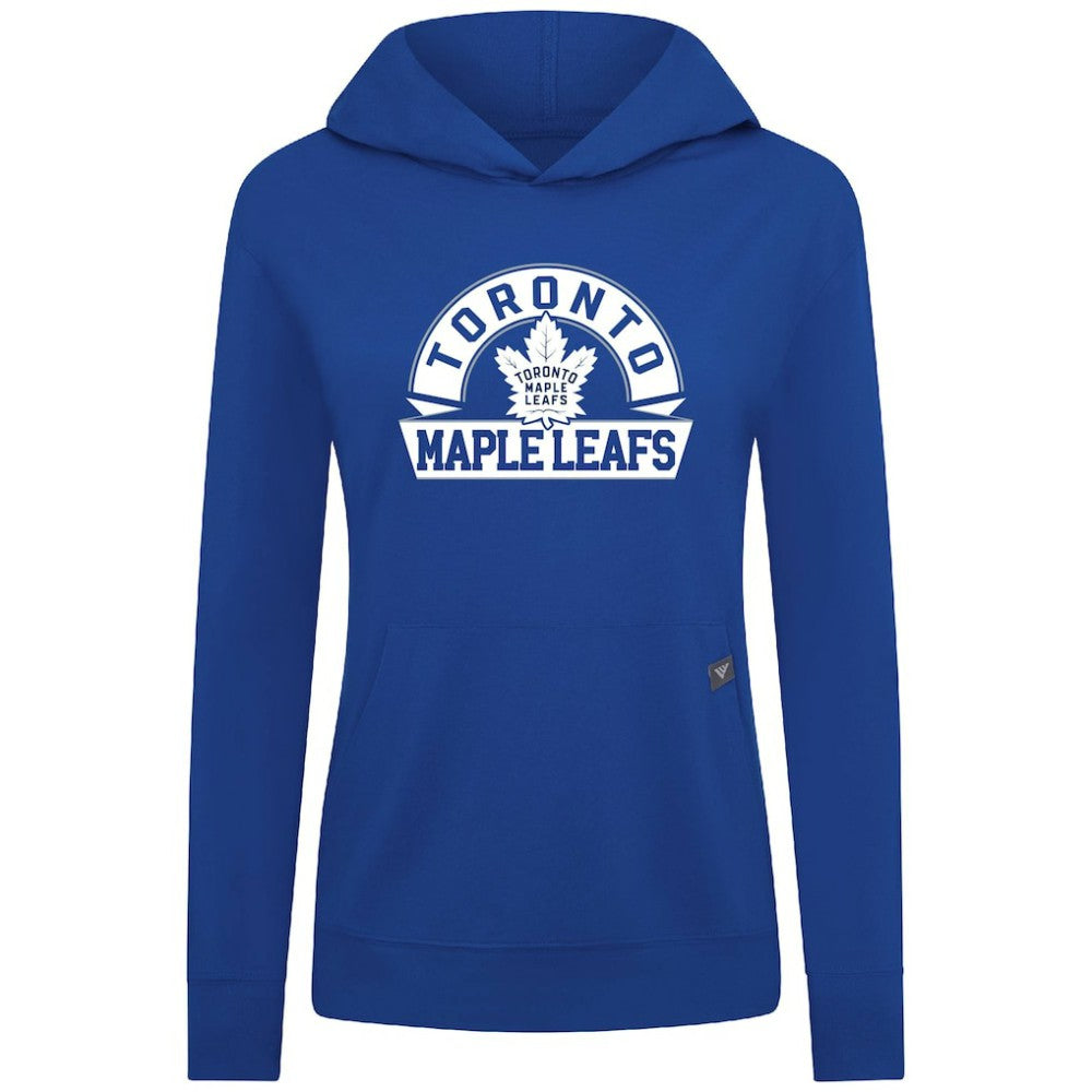 Toronto Maple Leafs Levelwear Women's Relay Banner Arch Pullover Hoodie - Royal - NHL