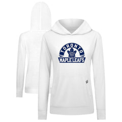 Toronto Maple Leafs Levelwear Women's Relay Banner Arch Pullover Hoodie - White - NHL
