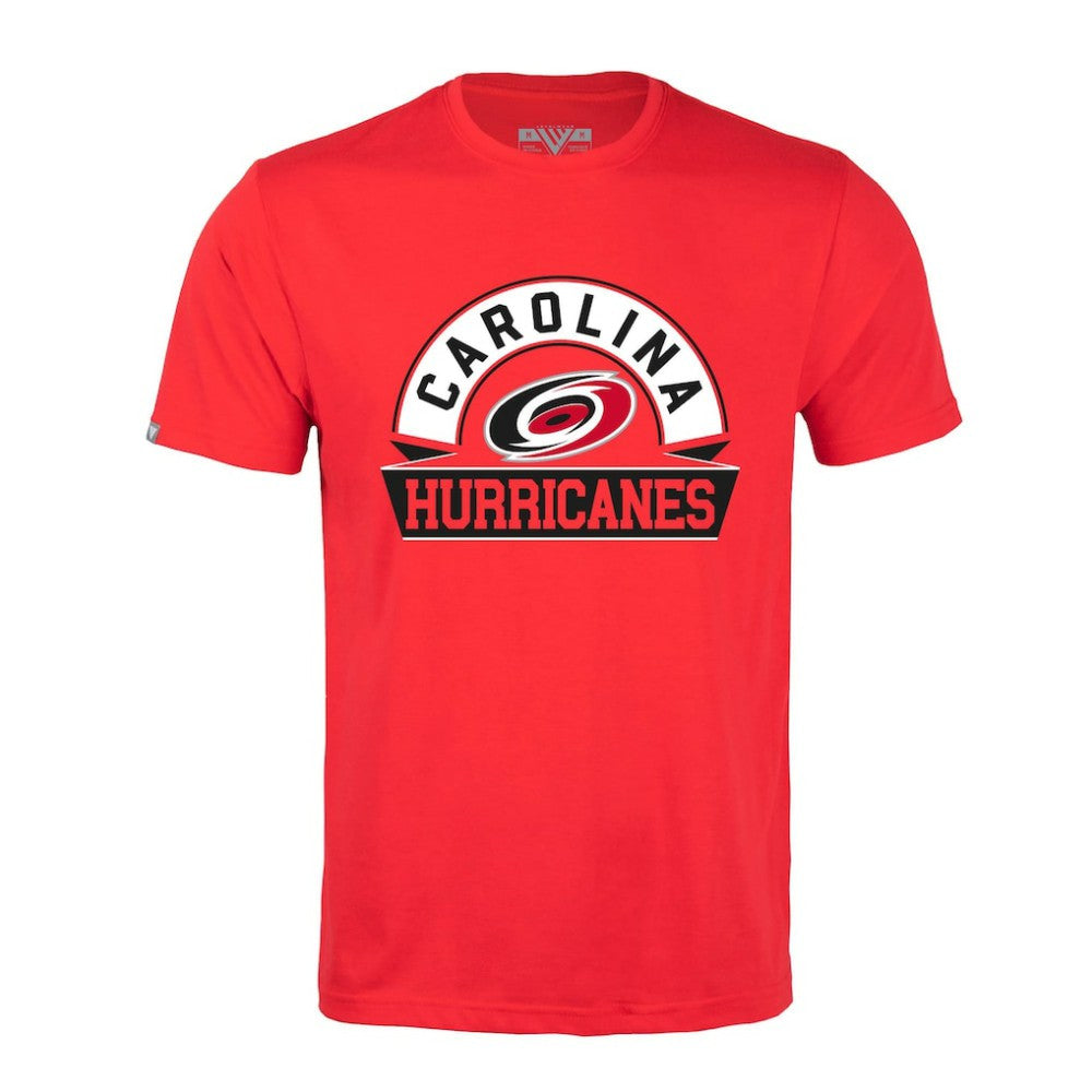 Carolina Hurricanes Levelwear Richmond Banner Arch T-Shirt - Red - NHL