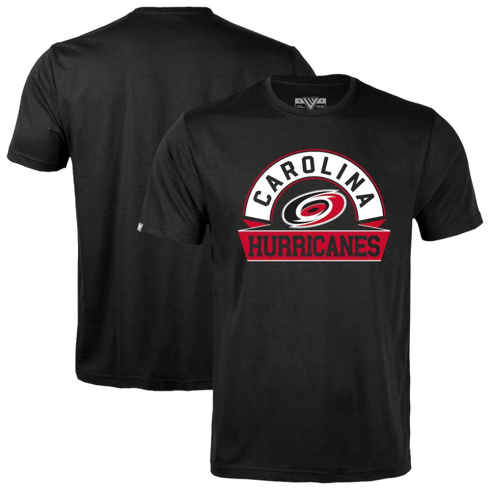 Carolina Hurricanes Levelwear Richmond Banner Arch T-Shirt - Black - NHL