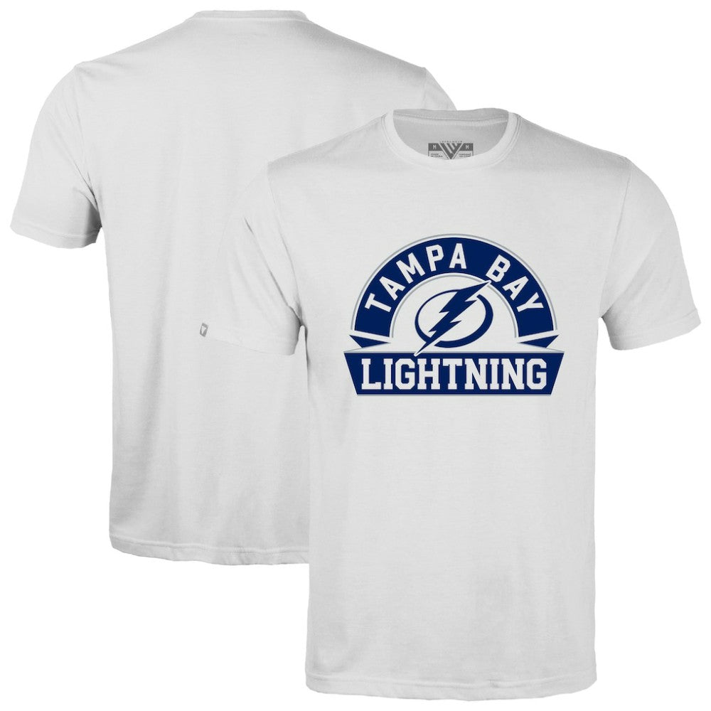 Tampa Bay Lightning Levelwear Richmond Banner Arch T-Shirt - White - NHL