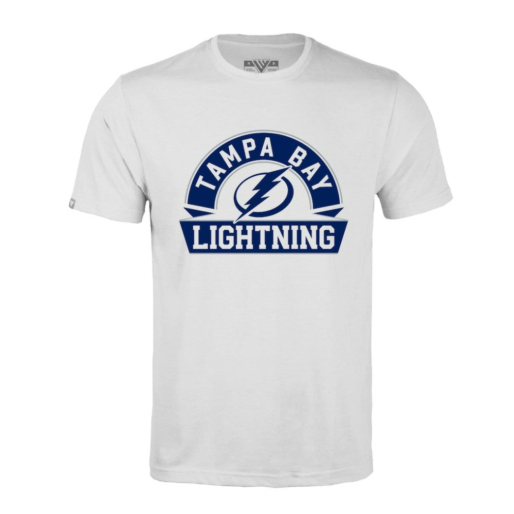 Tampa Bay Lightning Levelwear Richmond Banner Arch T-Shirt - White - NHL