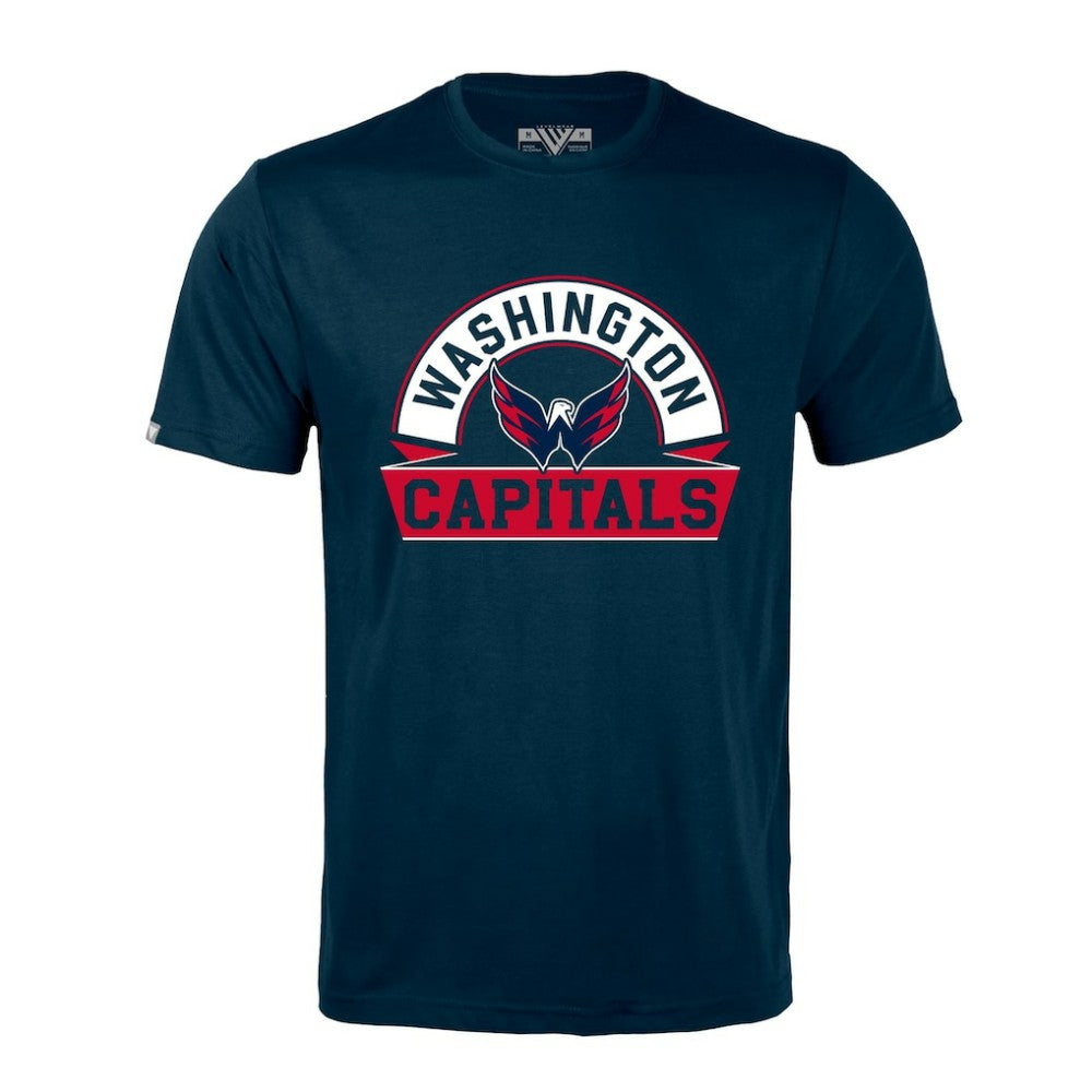 Washington Capitals Levelwear Richmond Banner Arch T-Shirt - Navy - NHL
