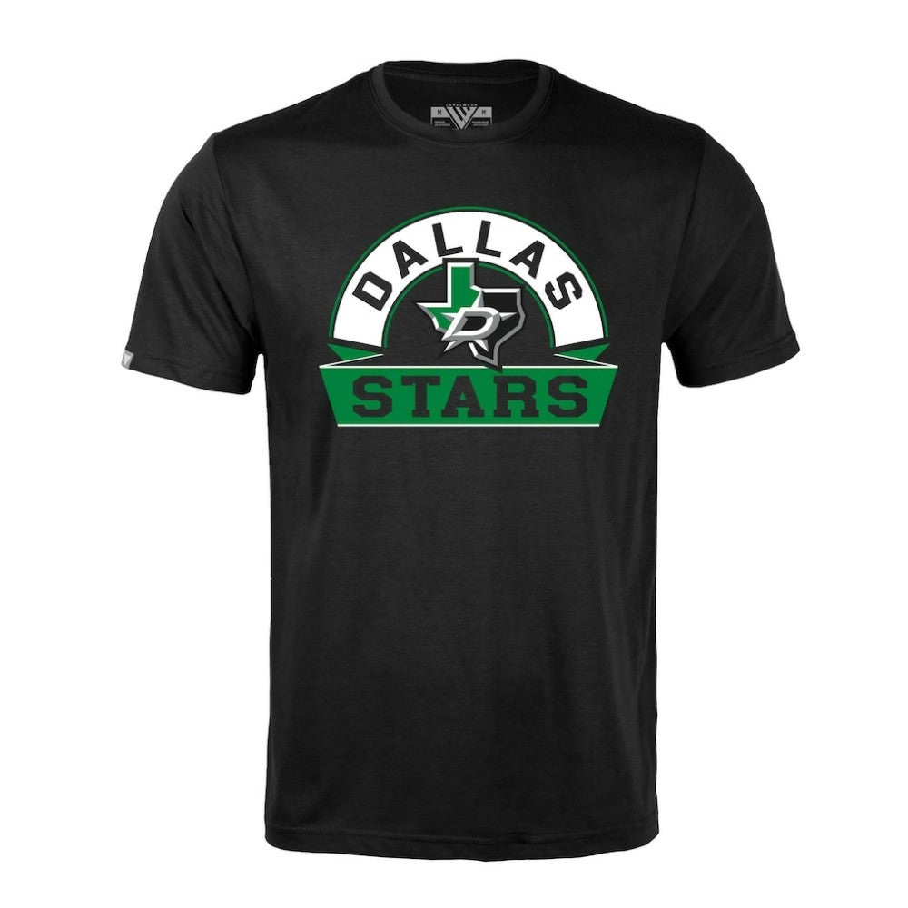 Dallas Stars Levelwear Richmond Banner Arch T-Shirt - Black - NHL