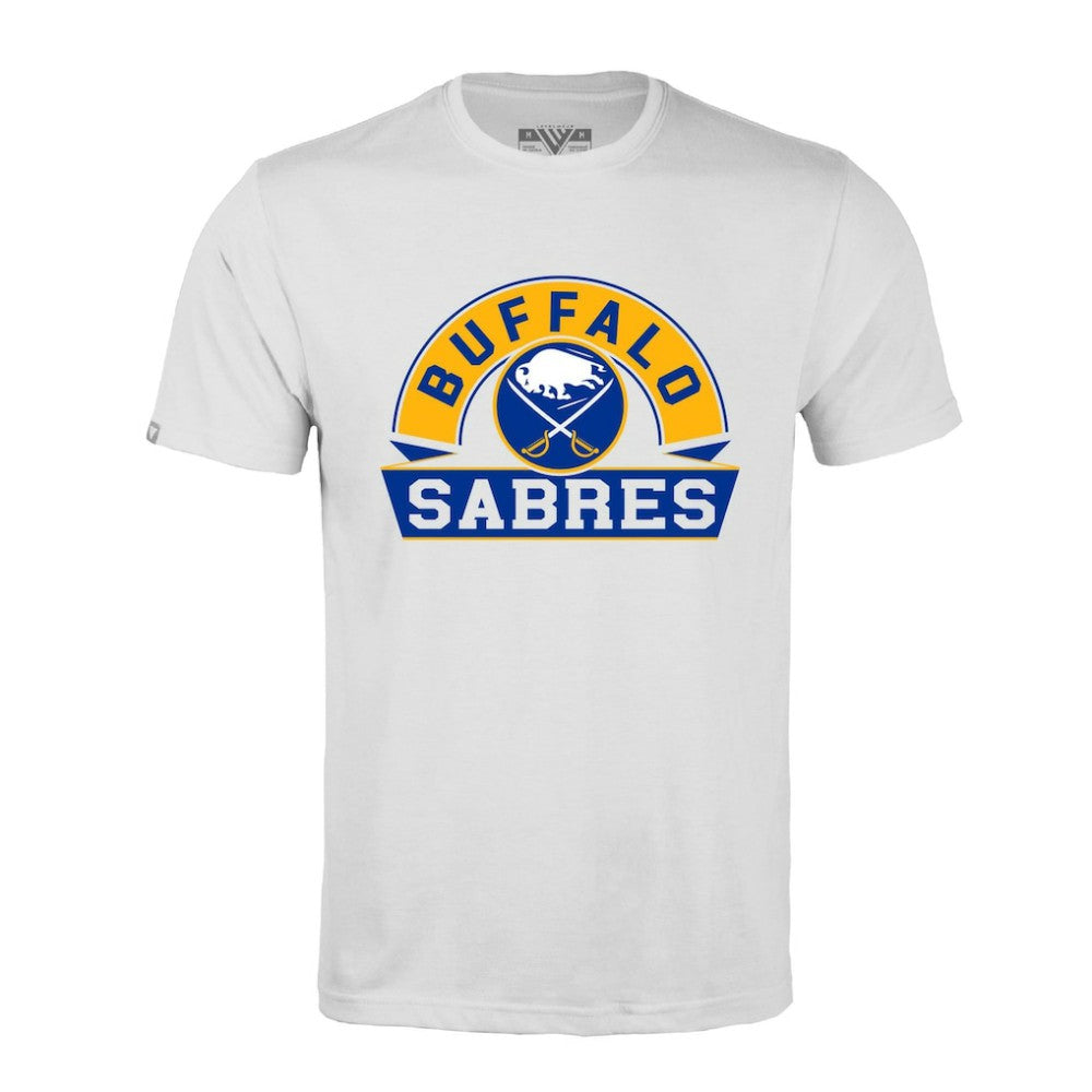 Buffalo Sabres Levelwear Richmond Banner Arch T-Shirt - White - NHL