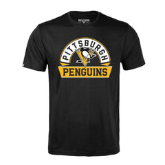 Pittsburgh Penguins Levelwear Richmond Banner Arch T-Shirt - Black - NHL