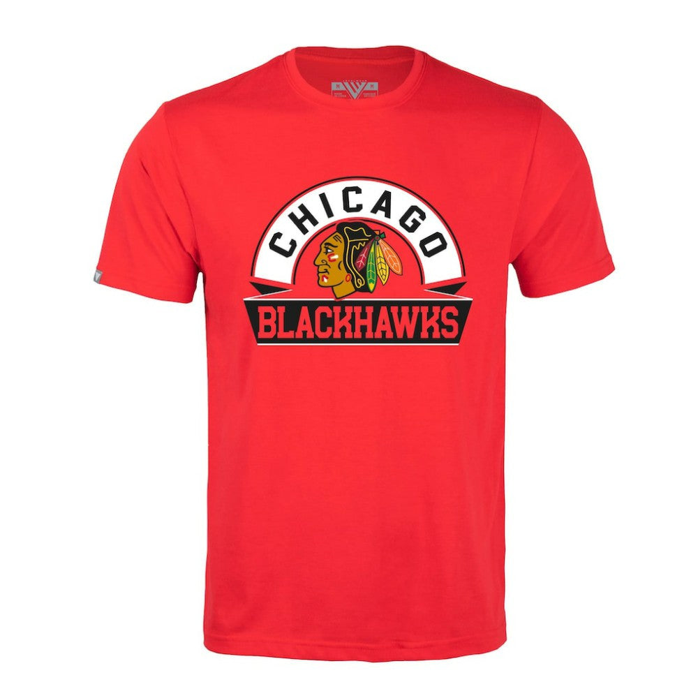 Chicago Blackhawks Levelwear Richmond Banner Arch T-Shirt - Red - NHL