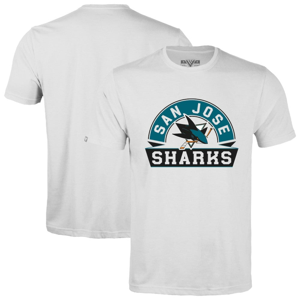 San Jose Sharks Levelwear Richmond Banner Arch T-Shirt - White - NHL