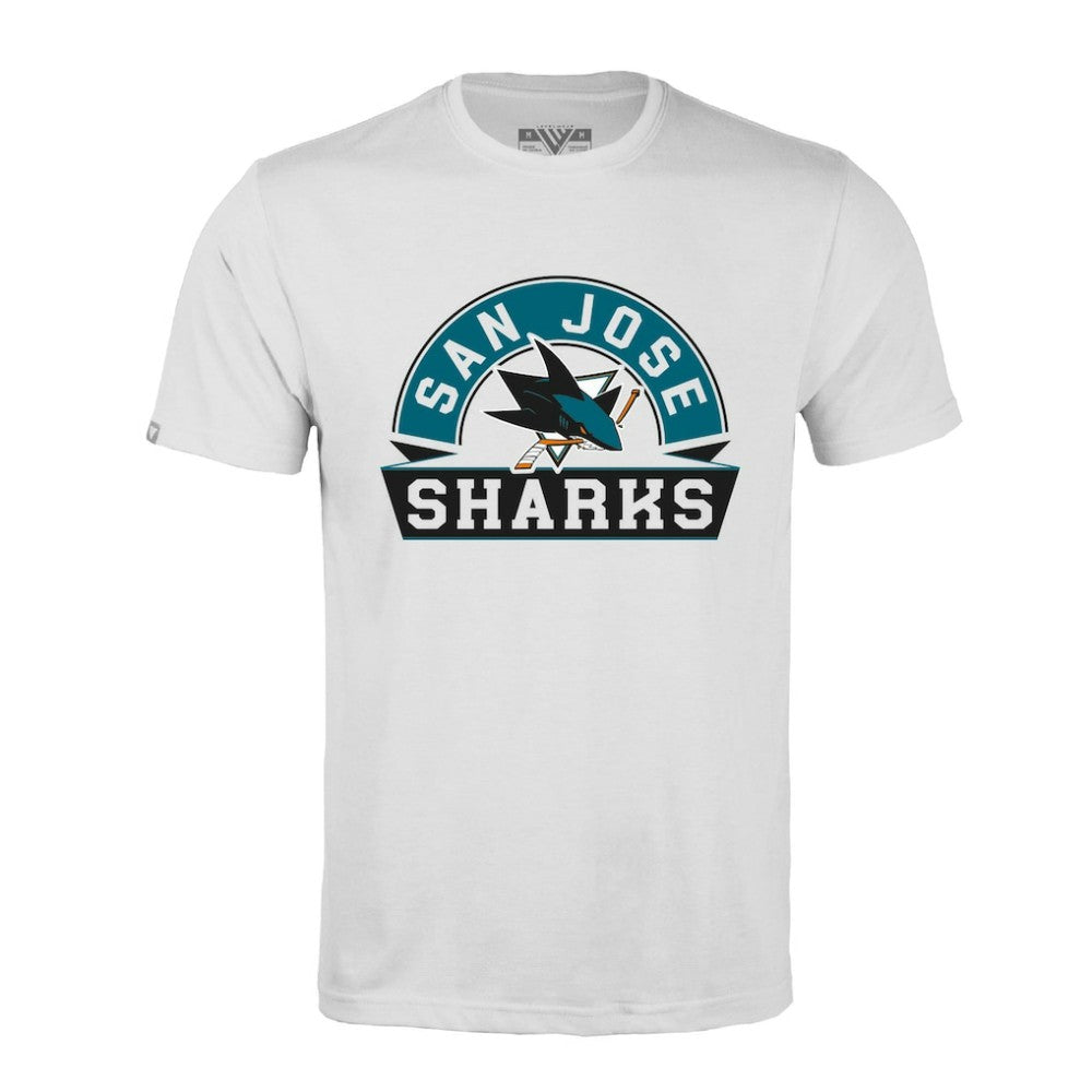 San Jose Sharks Levelwear Richmond Banner Arch T-Shirt - White - NHL