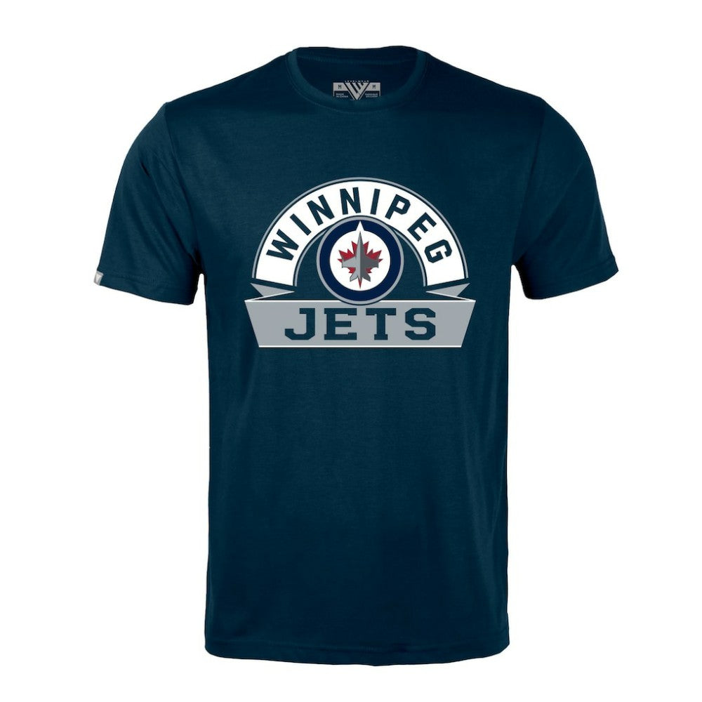 Winnipeg Jets Levelwear Richmond Banner Arch T-Shirt - Navy - NHL