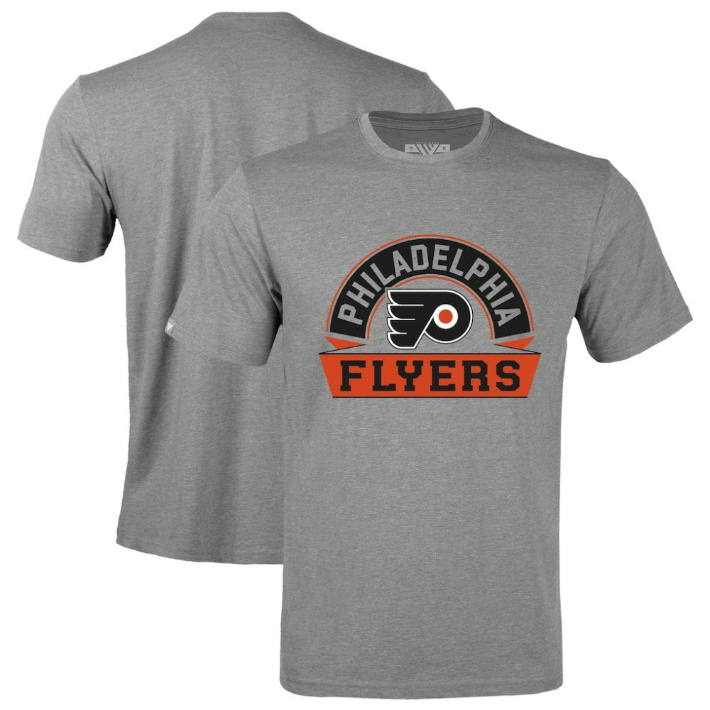 Philadelphia Flyers Levelwear Richmond Banner Arch T-Shirt - Gray - NHL