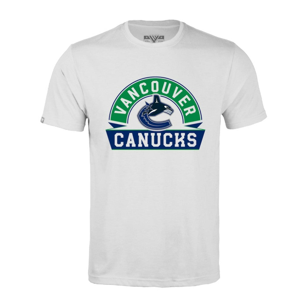 Vancouver Canucks Levelwear Richmond Banner Arch T-Shirt - White - NHL