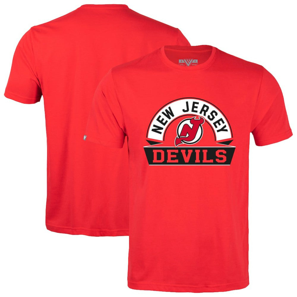 New Jersey Devils Levelwear Richmond Banner Arch T-Shirt - Red - NHL