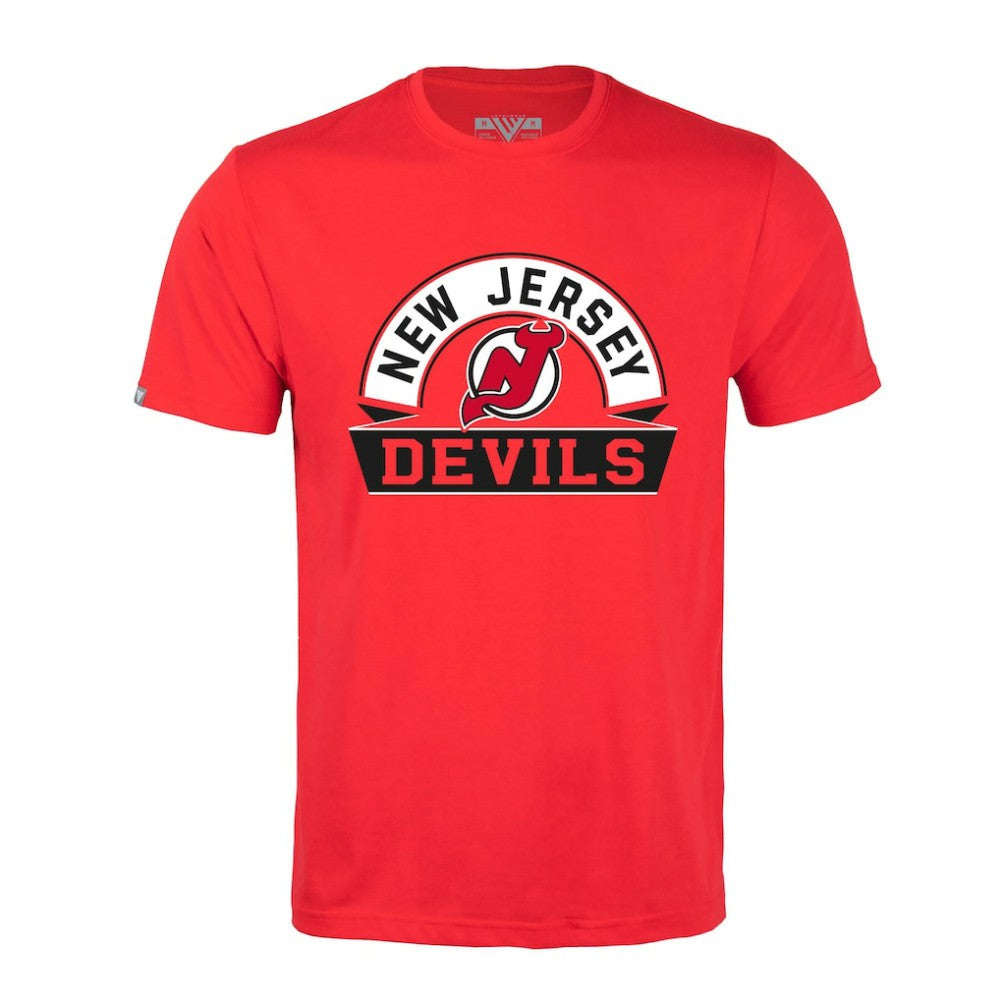 New Jersey Devils Levelwear Richmond Banner Arch T-Shirt - Red - NHL