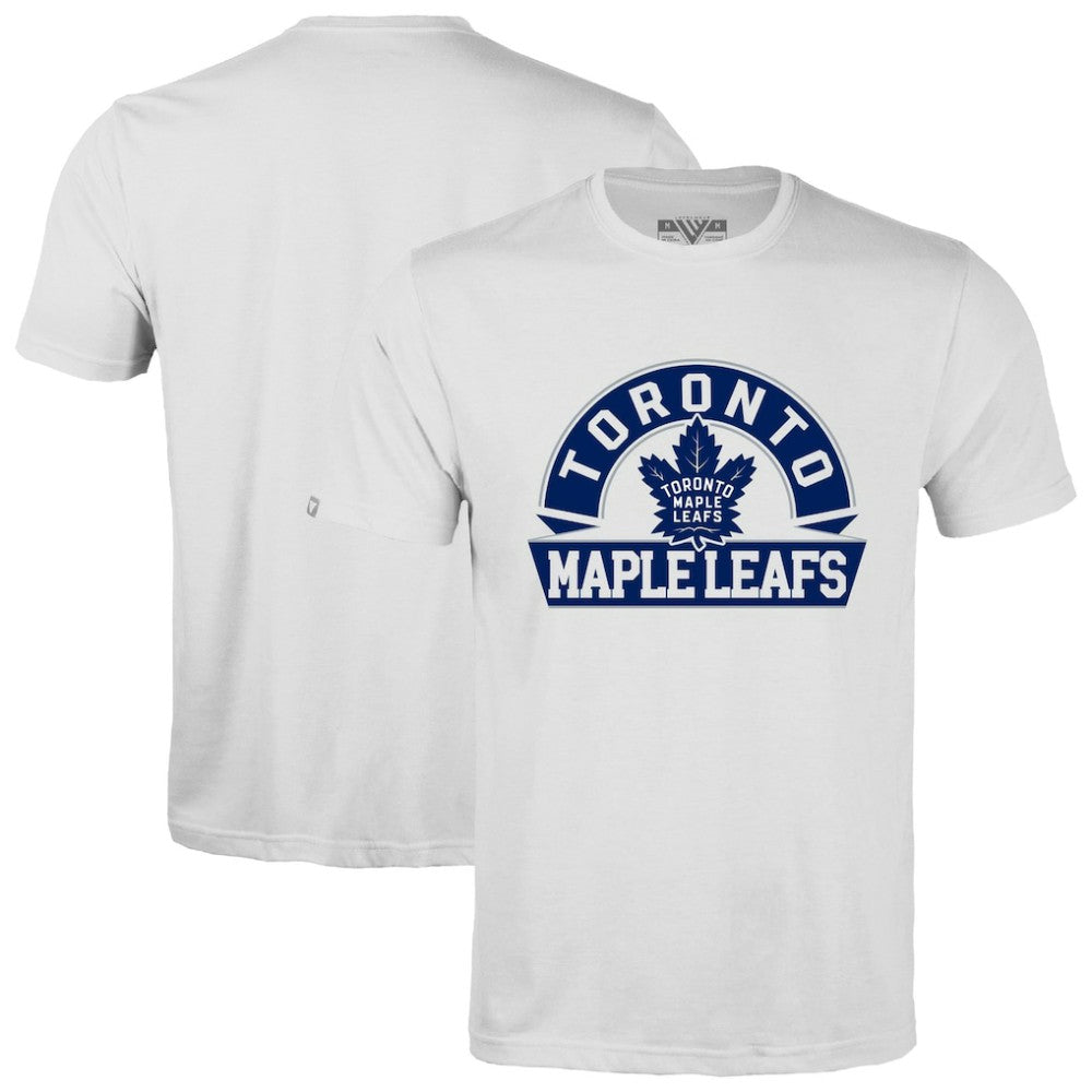 Toronto Maple Leafs Levelwear Richmond Banner Arch T-Shirt - White - NHL