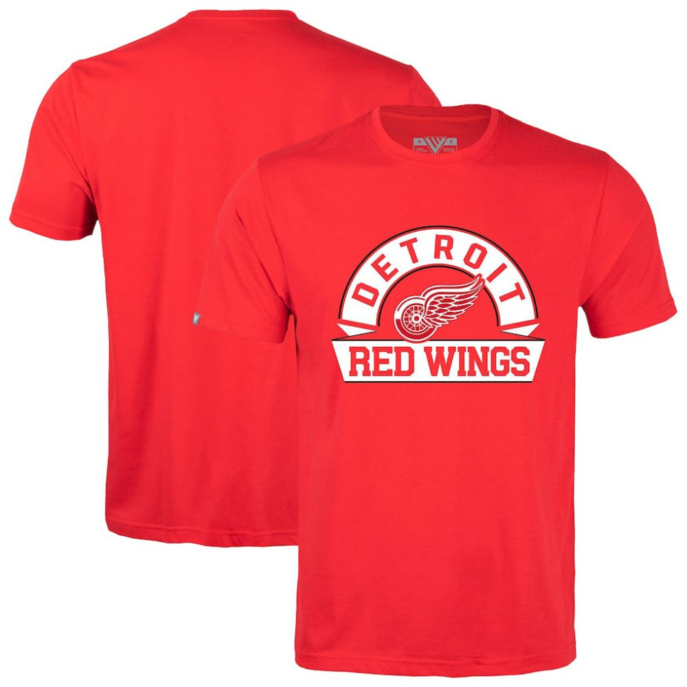 Detroit Red Wings Levelwear Richmond Banner Arch T-Shirt - Red - NHL