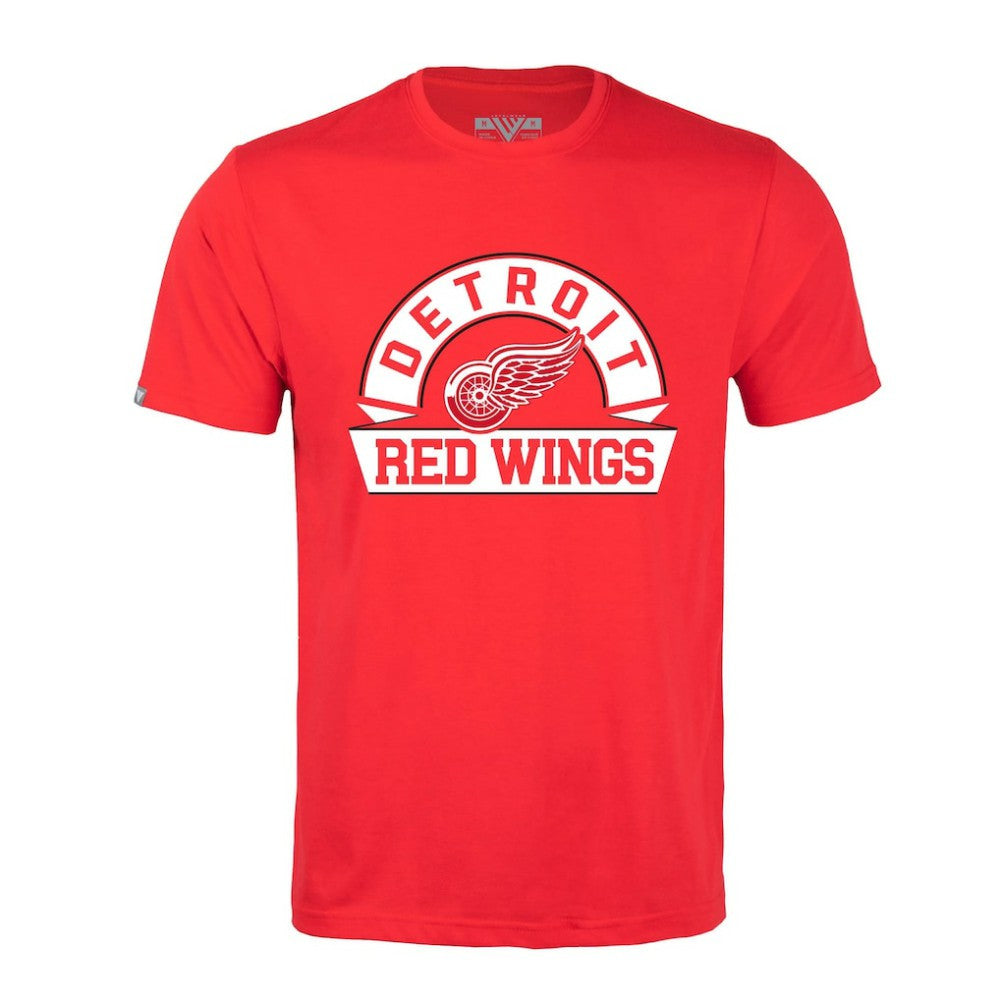 Detroit Red Wings Levelwear Richmond Banner Arch T-Shirt - Red - NHL