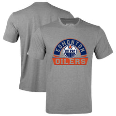 Edmonton Oilers Levelwear Richmond Banner Arch T-Shirt - Gray - NHL
