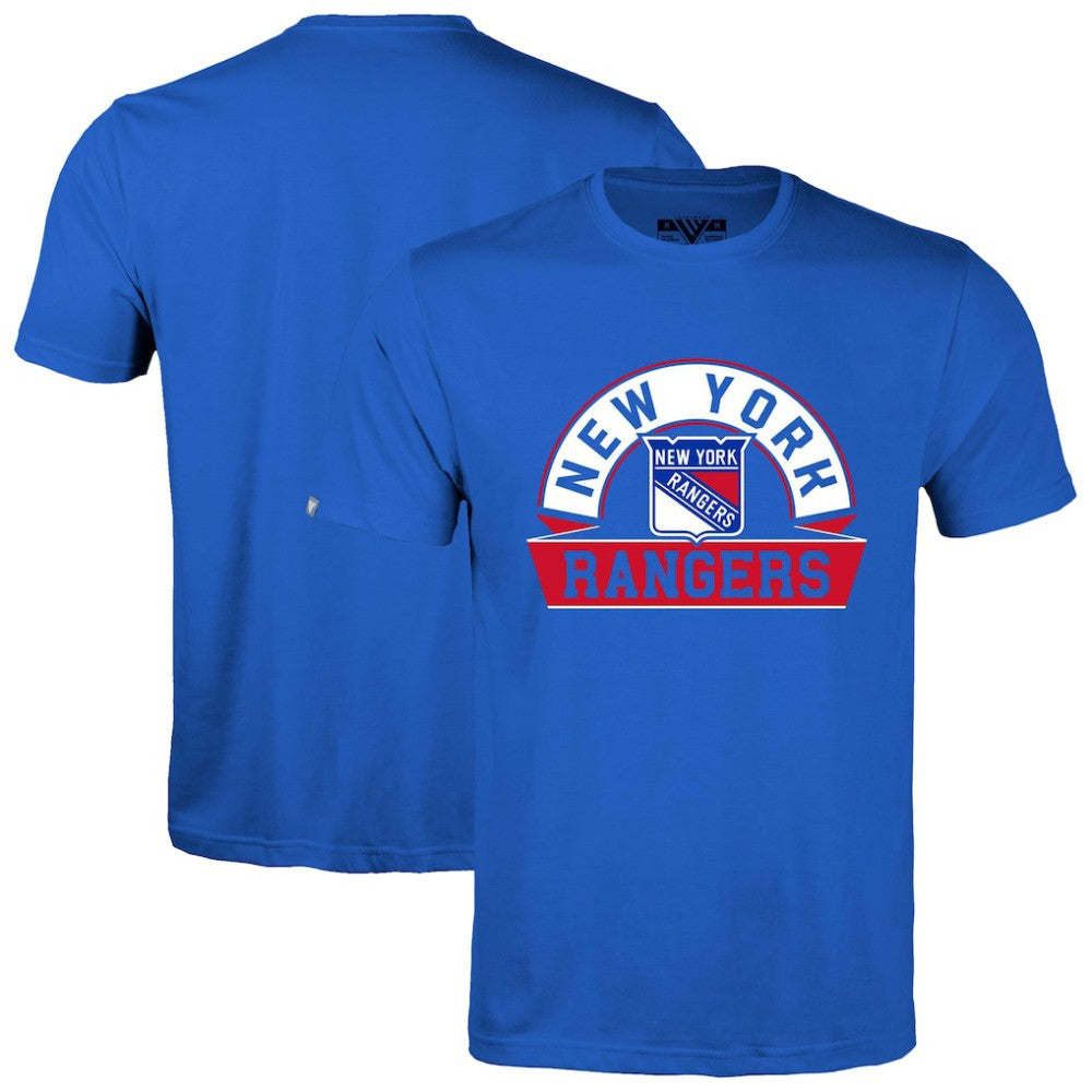 New York Rangers Levelwear Richmond Banner Arch T-Shirt - Royal - NHL