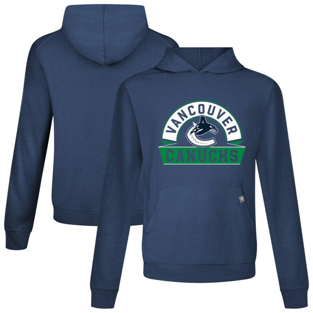 Vancouver Canucks Levelwear Relay Banner Arch Pullover Hoodie - Navy - NHL